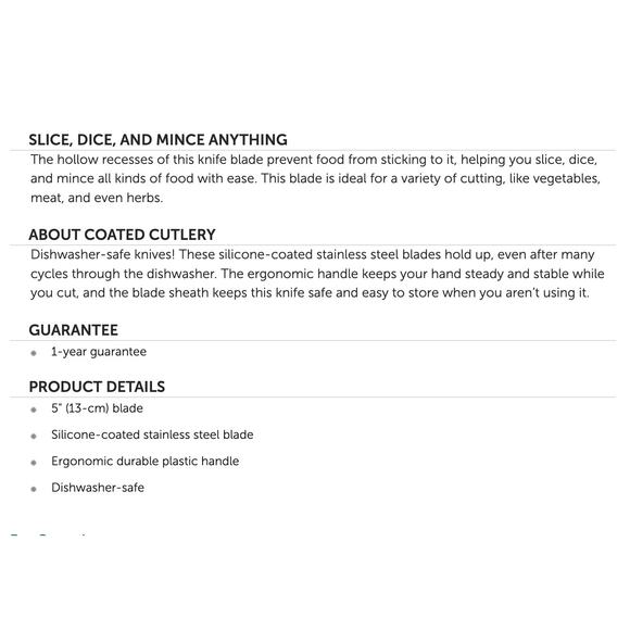 NEW Pampered Chef Coated Santoku Knife Item # 100840 - Picture 3 of 3